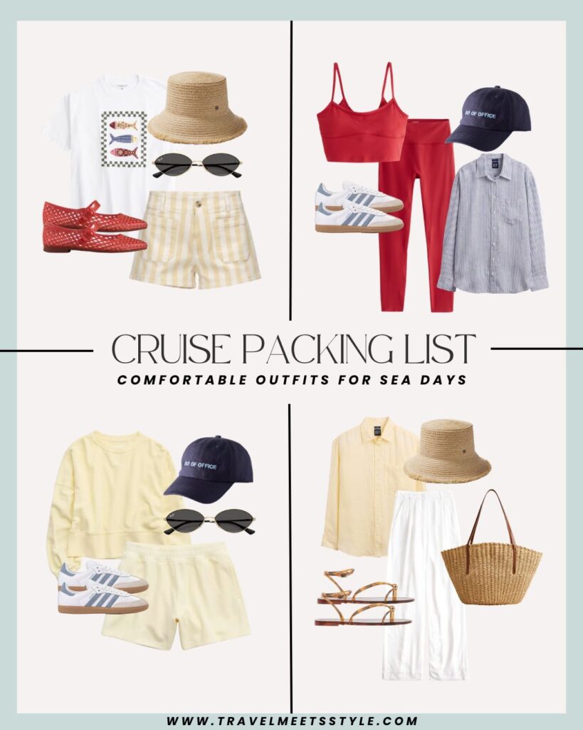 Comfortable cruise outfits for sea days