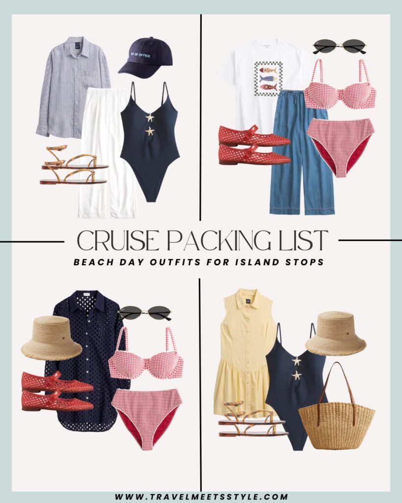 cruise outfits for beach days and island stops