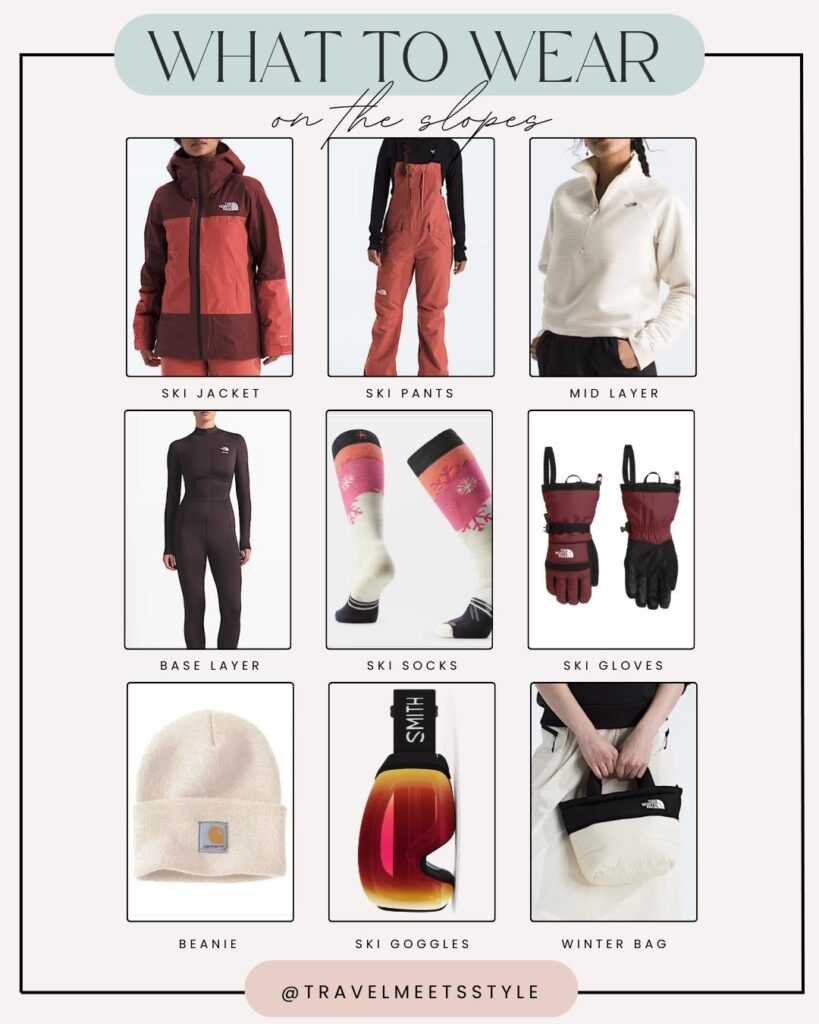ski trip packing list for women