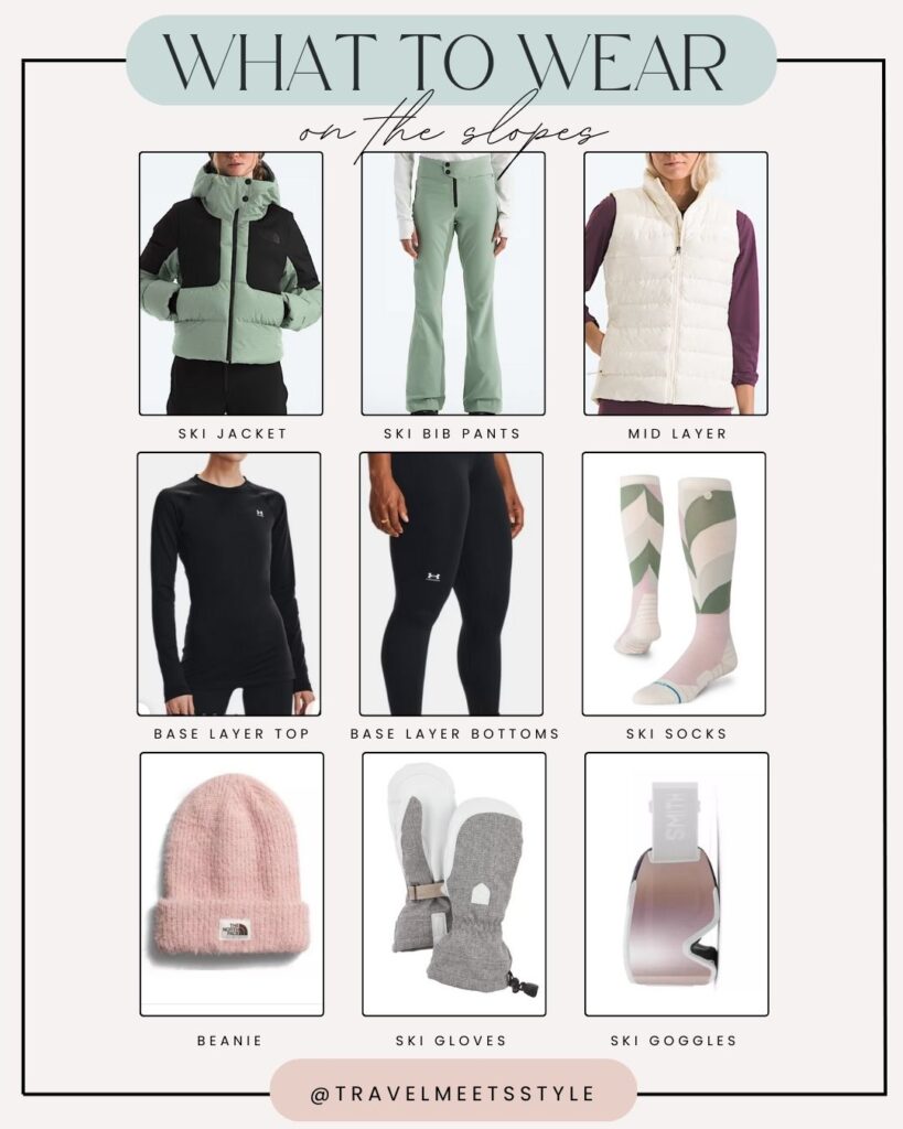 ski trip packing list for women