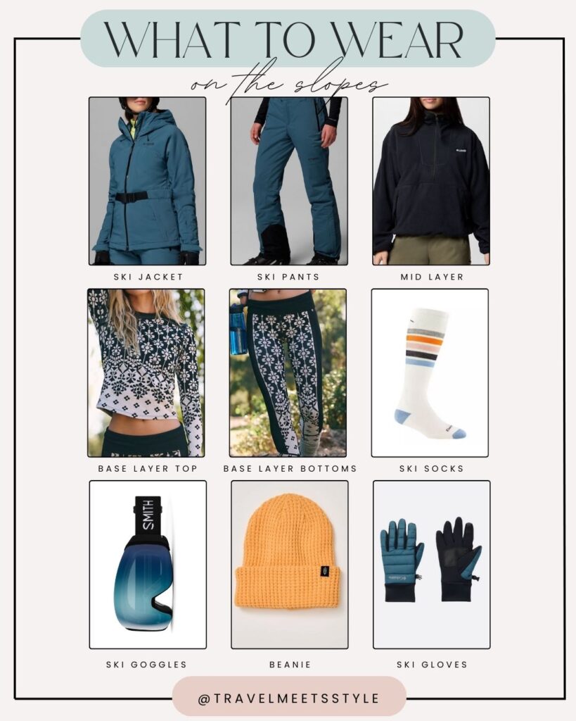 Ski trip packing list for women