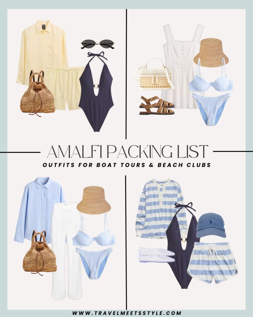 What to wear in the Amalfi Coast for beach clubs and boat tours