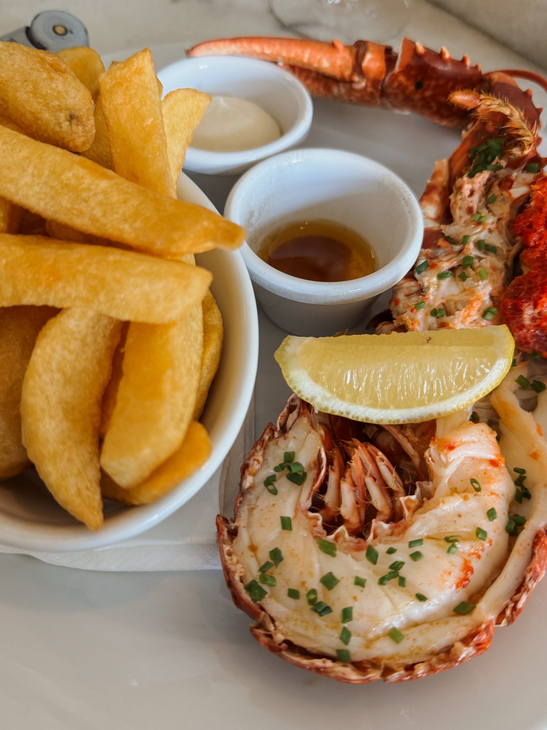 Half lobster served at Fish Shop in Dublin, Ireland