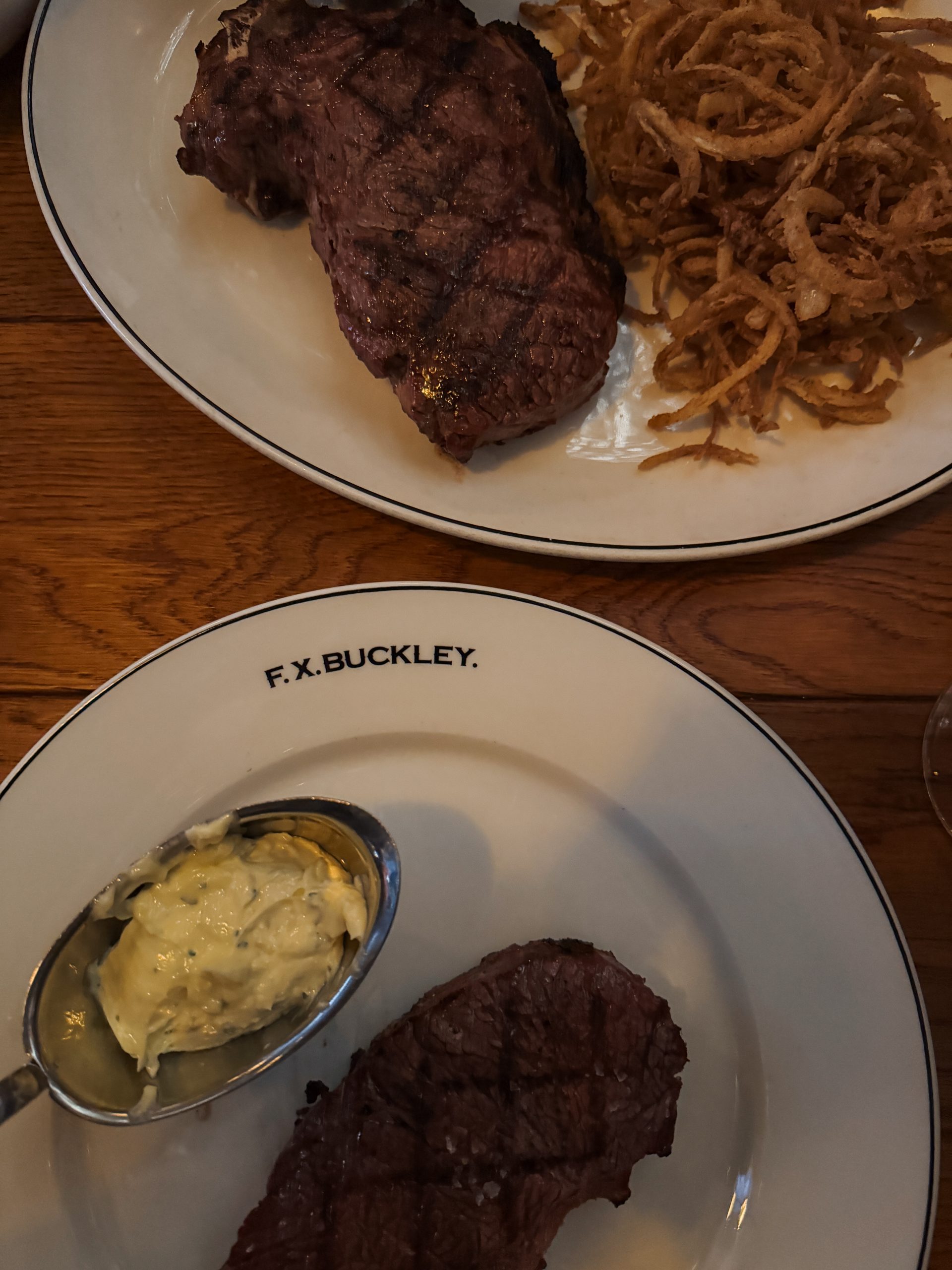 Steak dishes served at FX Buckley in Dublin, Ireland
