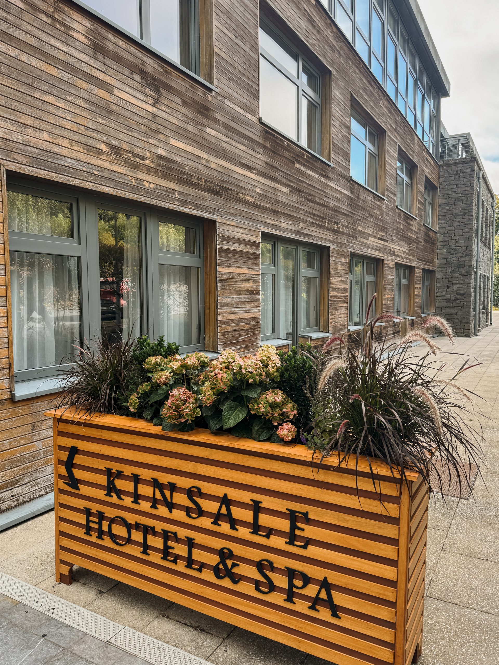 Sign of exterior of Kinsale Hotel & Spa in Kinsale, Ireland