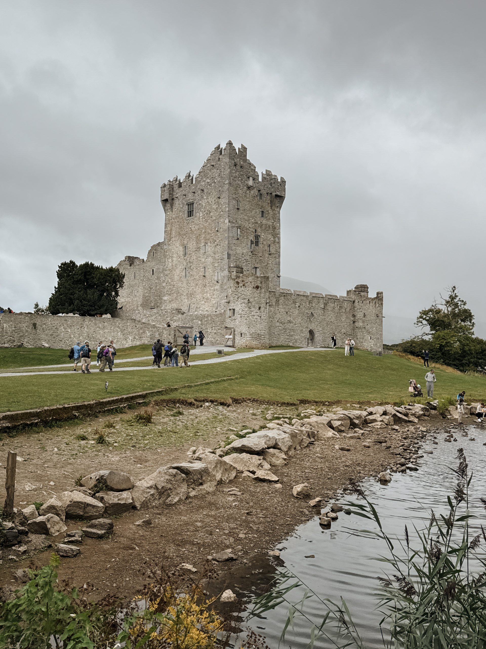 Exterior of Ross Castle on the Ring of Kerry in Ireland