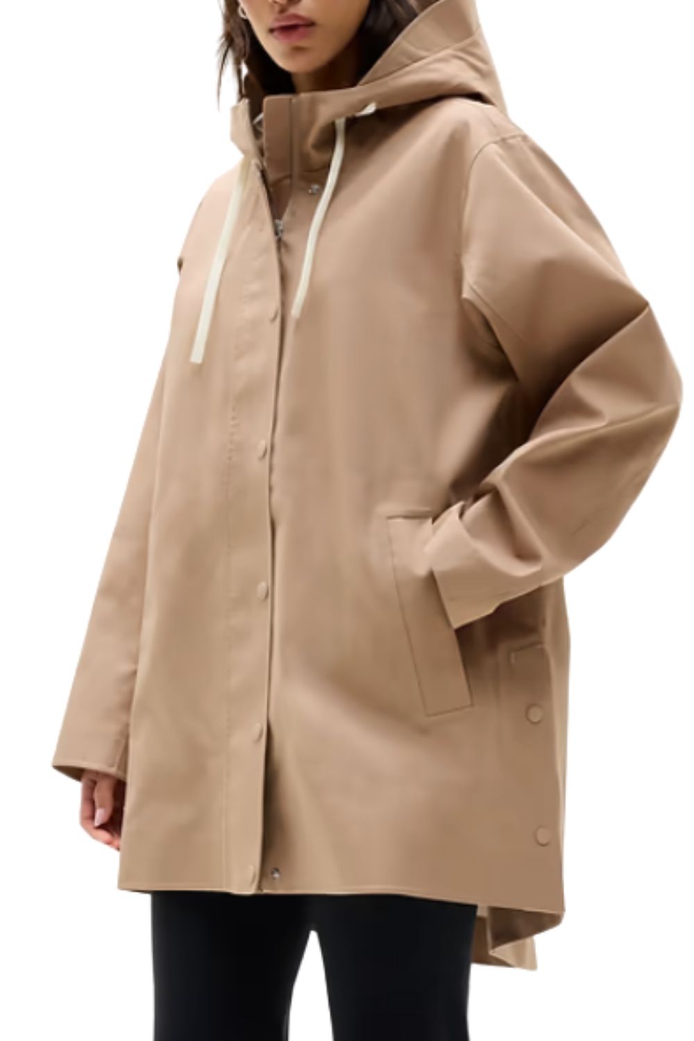 Women's tan waterproof jacket from Athleta