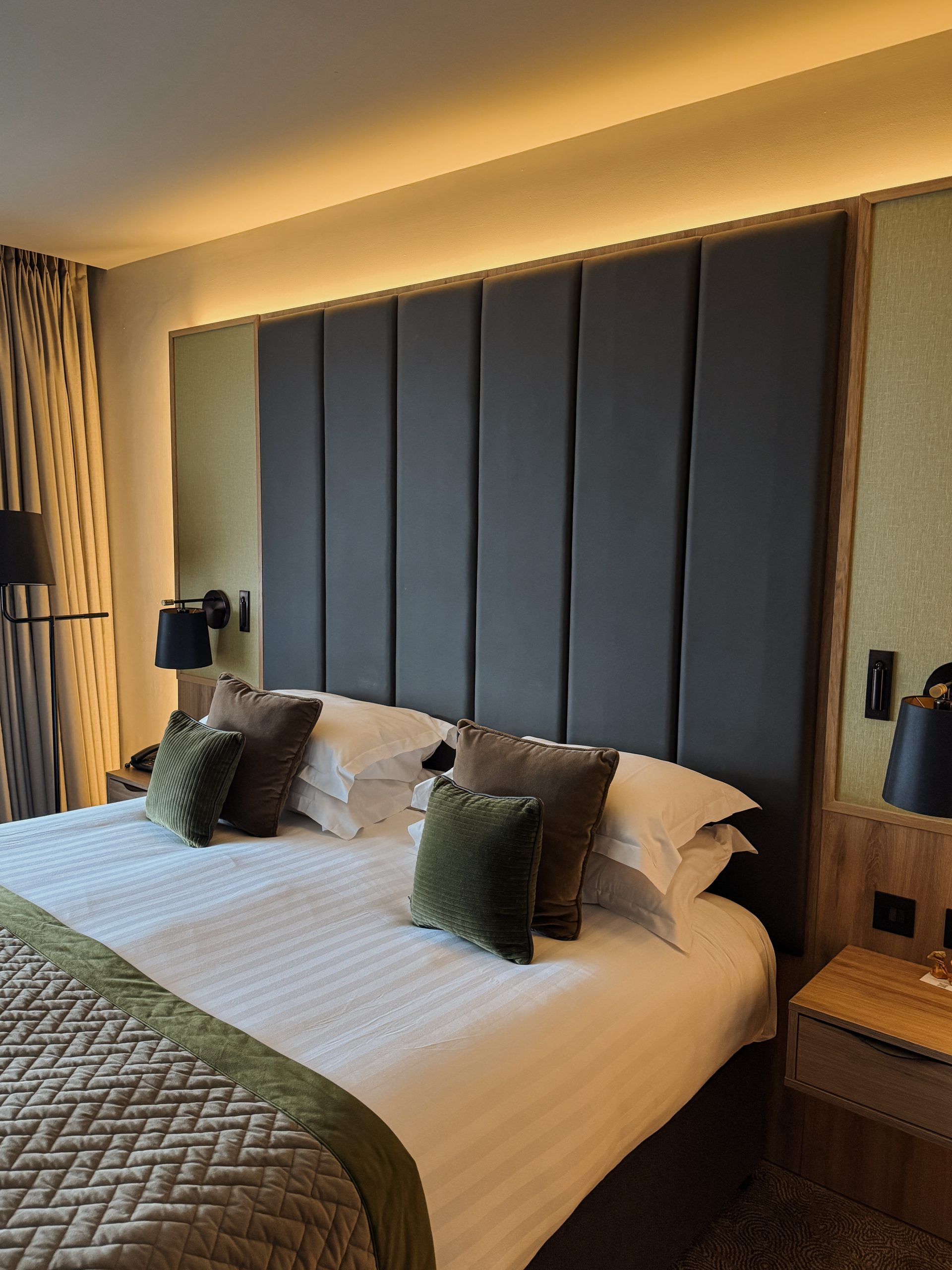 Guest room at the Mespil Hotel in Dublin, Ireland