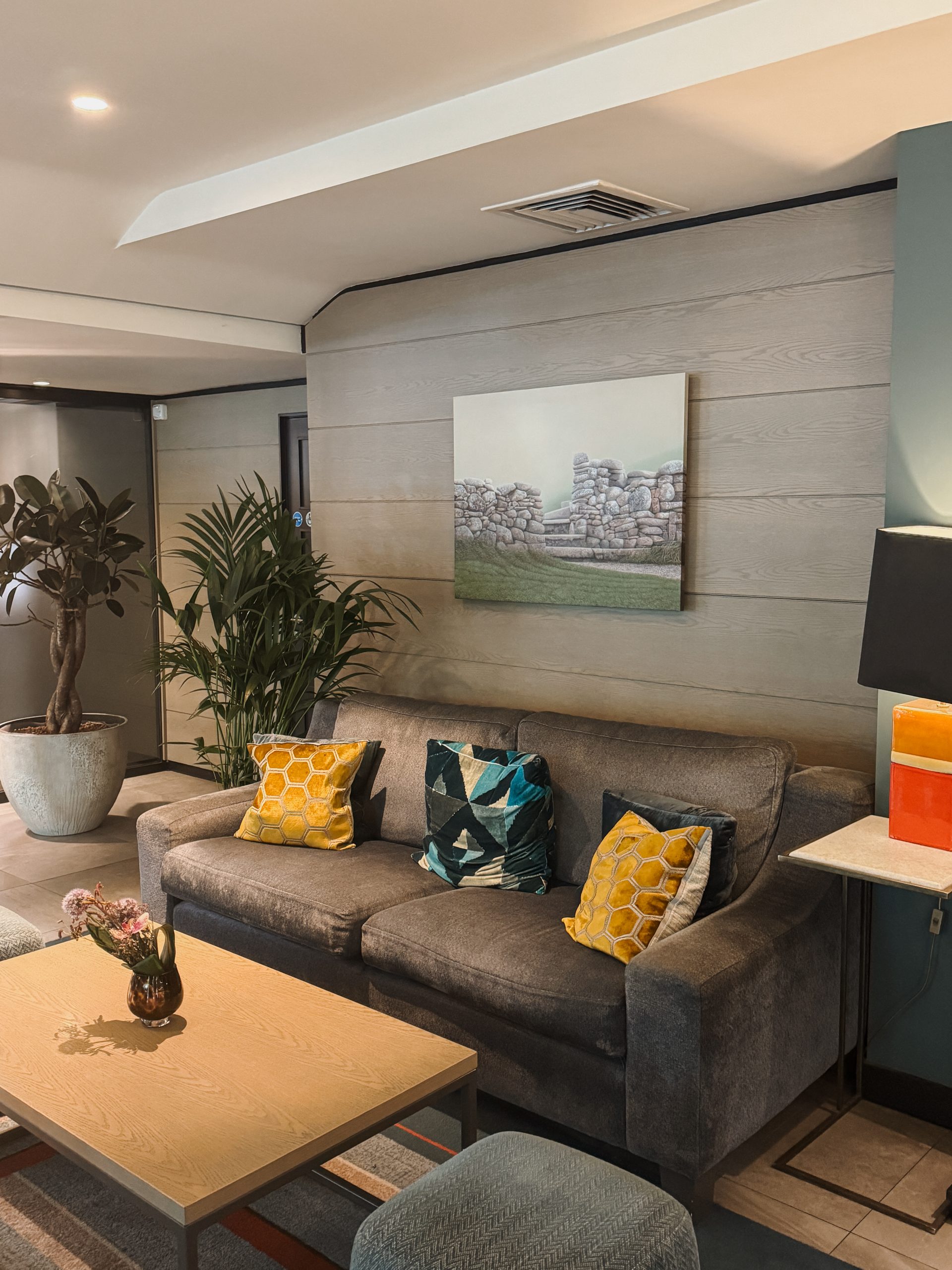 Lobby of the Mespil Hotel in Dublin, Ireland