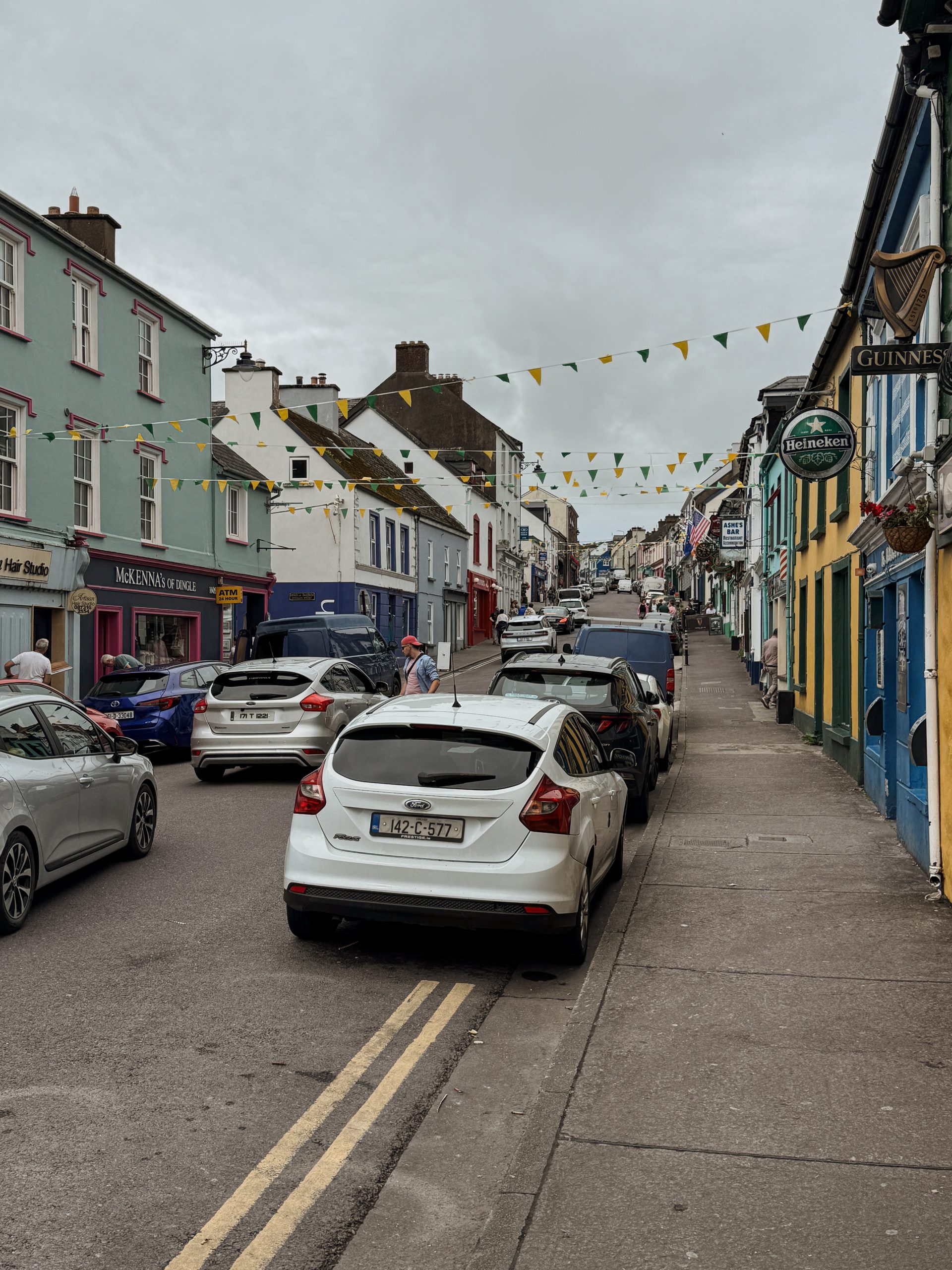 Colorful streets of Dingle, Ireland town center