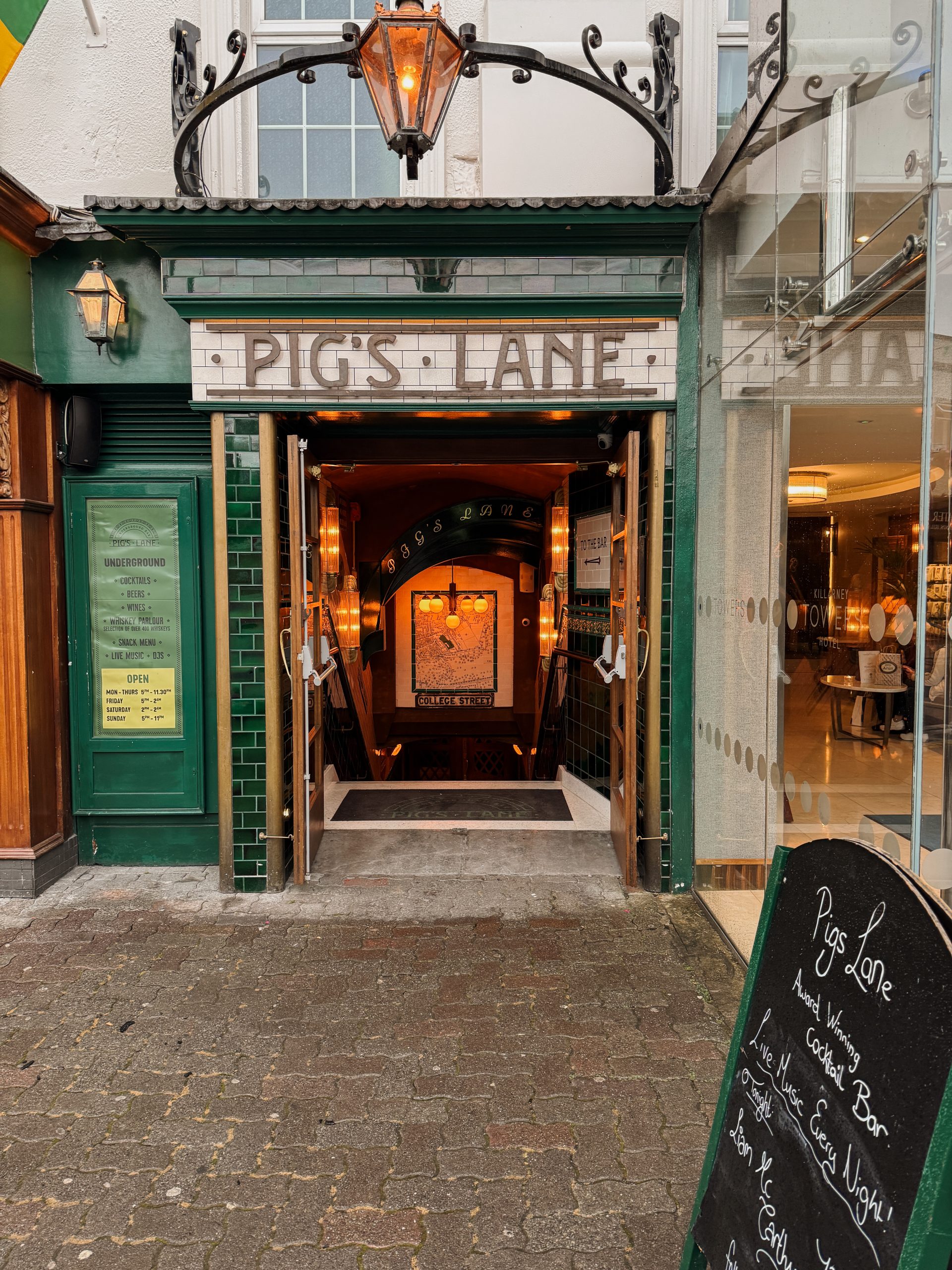 Pig's Lane, an underground bar in Killarney, Ireland
