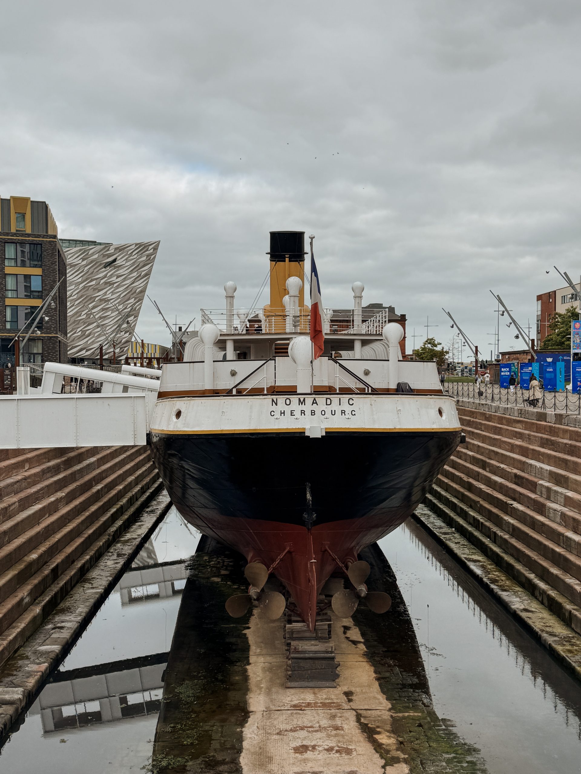 Exterior of SS Nomadic ship in Belfast, Ireland
