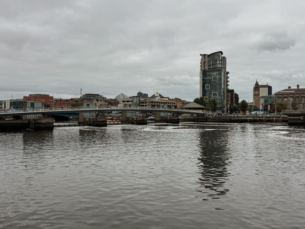 Lagan Weir Footbridge in Belfast, Ireland